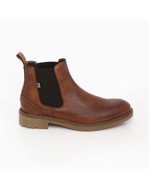 Boots Chelsea Taker en cuir marron
