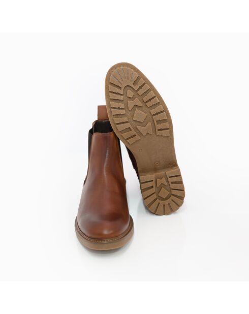 Boots Chelsea Taker en cuir marron