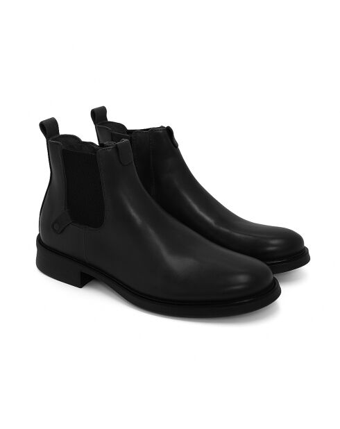 Boots Chelsea Mofor en cuir noires
