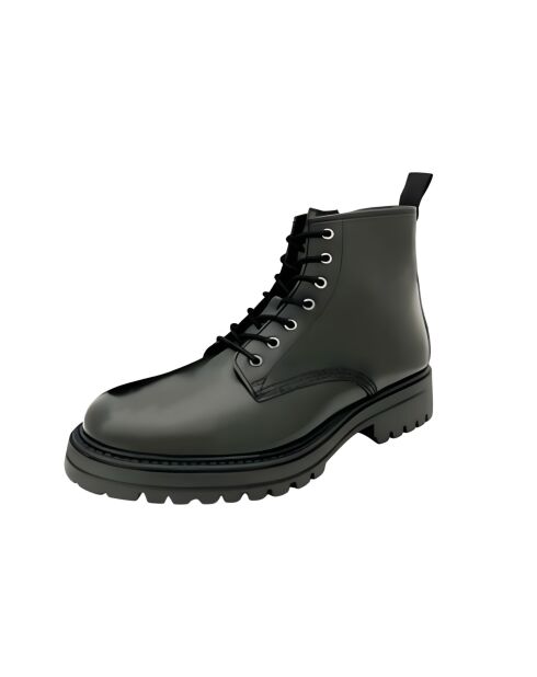 Lamir zwarte leren laarzen