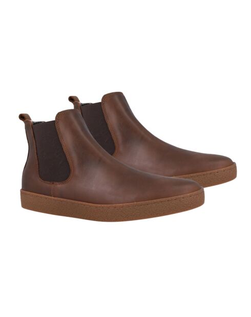 Braune Lederstiefel Tuno