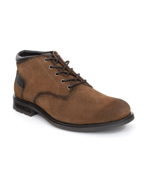 Boots Simara en daim marron