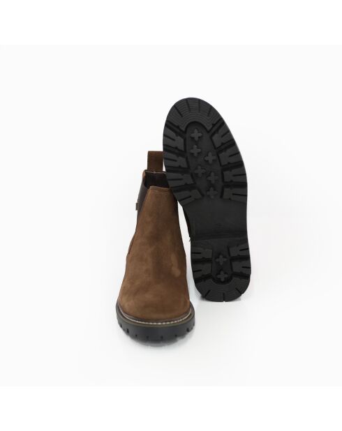 Boots Chelsea Sonip en daim marron