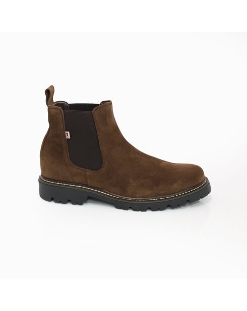 Boots Chelsea Sonip en daim marron