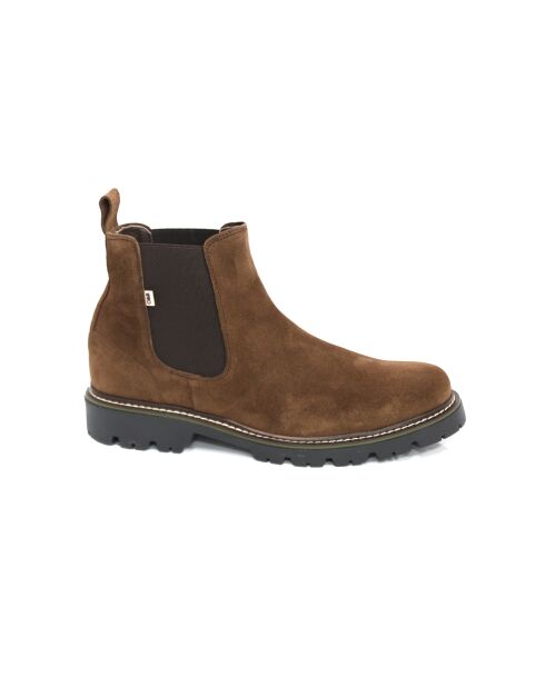 Bottines Chelsea Sonip en daim marron