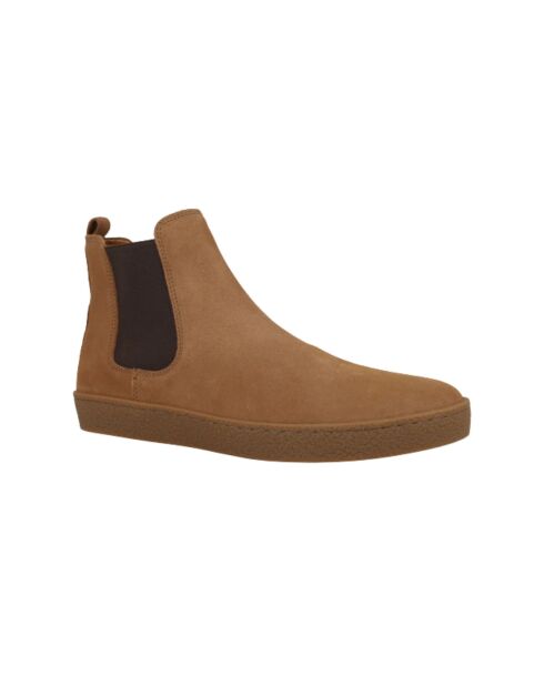 Bottines Chelsea Sinilo en daim marron