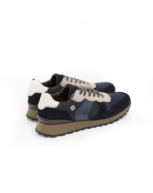 Zapatillas Londor de piel azul marino