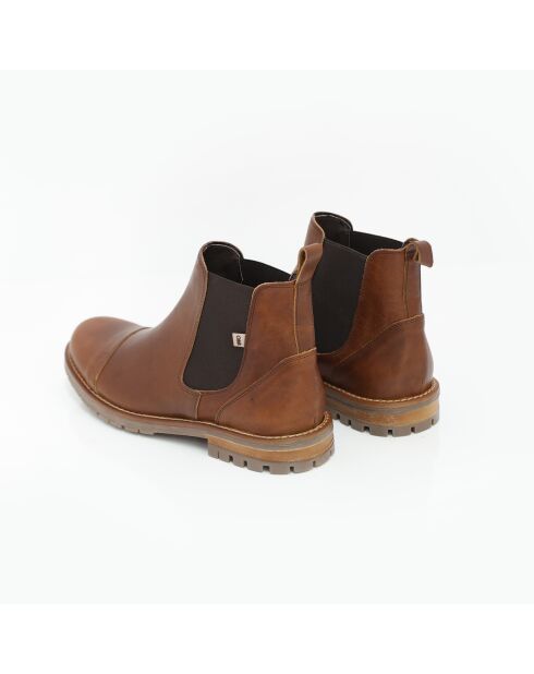 Boots Chelsea Movar en cuir marron