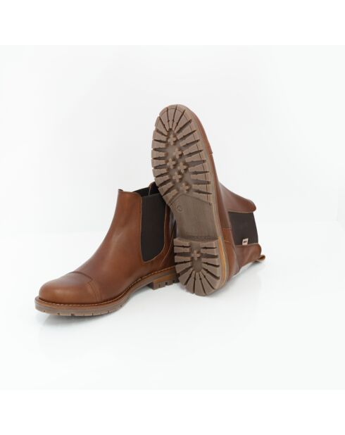 Boots Chelsea Movar en cuir marron