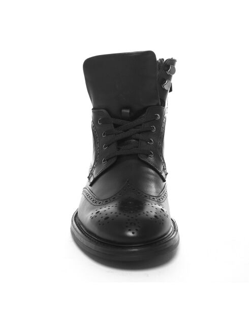 Boots Nistal en cuir noires