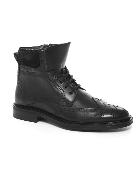 Boots Nistal en cuir noires