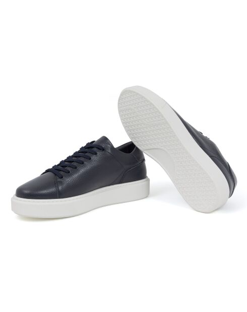 Blauwe leren sneakers van Melin