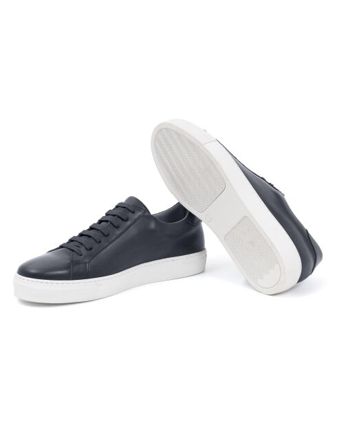 Blauwe leren sneakers van Milbet