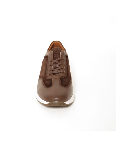 Bruine leren sportsneakers van Varnel