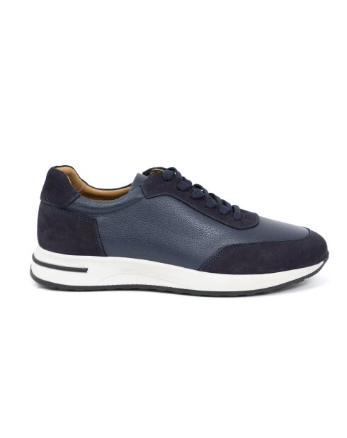 Marineblauwe leren sportsneakers Verina