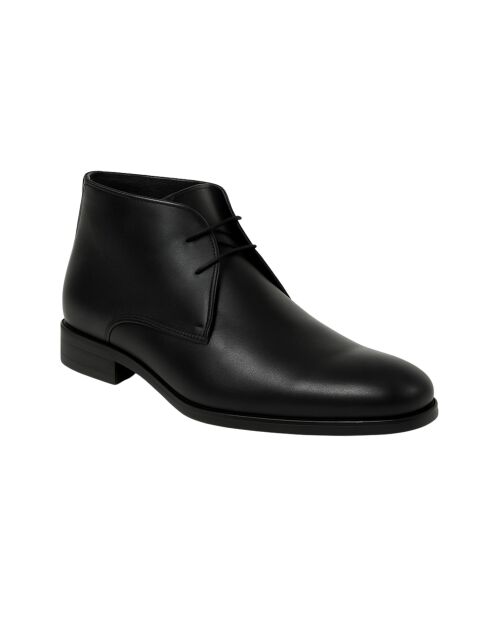 Parumen zwarte leren laarzen