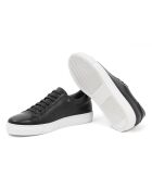 Schwarze Ledersneaker Milbet
