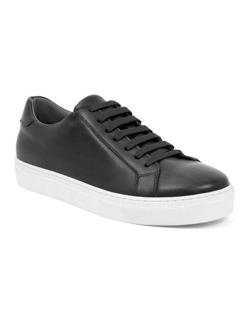 Schwarze Ledersneaker Milbet
