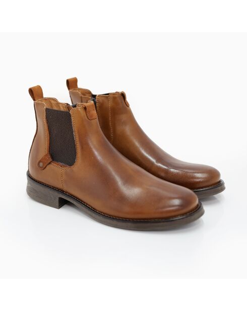 Boots Chelsea Mofor en cuir marron