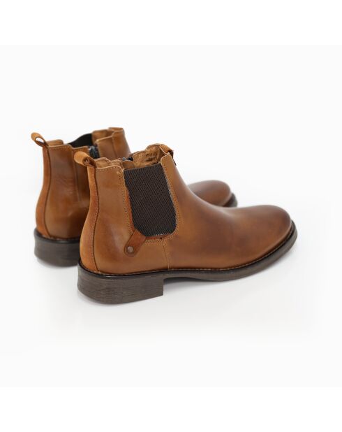 Boots Chelsea Mofor en cuir marron