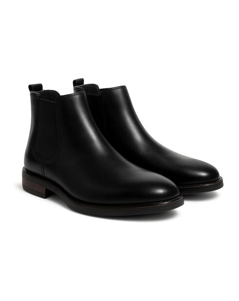 Valner Chelsea-Stiefel aus Leder in Schwarz