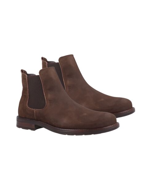 Boots Chelsea Narval en nubuck marron