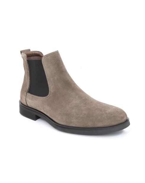 Bottines Chelsea Seluri en daim beiges