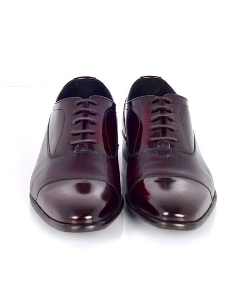 Oxford de piel color burdeos Pamor