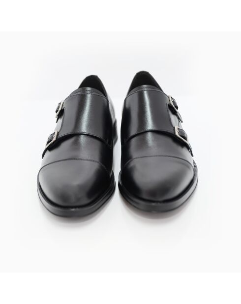 Monks Conado in zwart leer