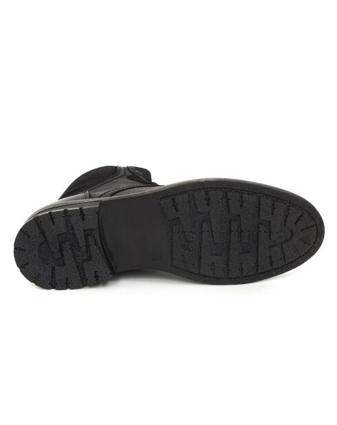 Schwarze Lederstiefel Prini