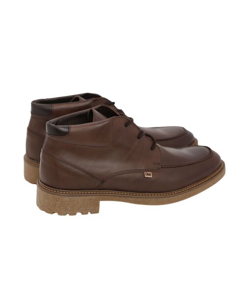 Boots Virnal en cuir marron