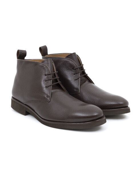 Boots Fatibu en cuir marron