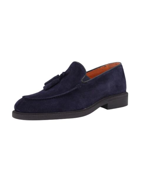 Mocassins Curiel en daim bleu marine