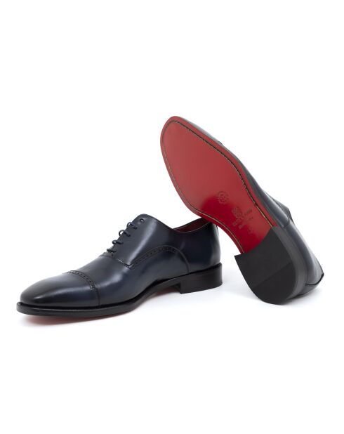 Oxford de piel azul Lugado