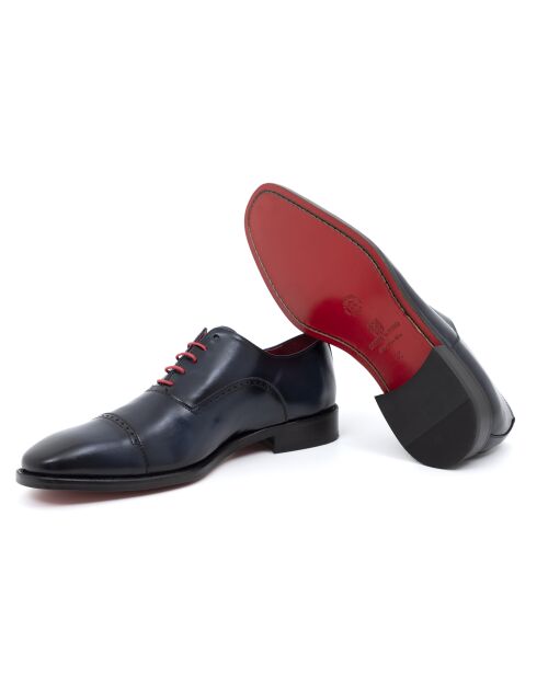 Oxford de piel azul Lugado