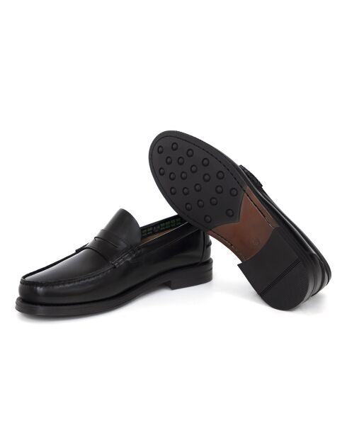 Mocassins Enora en cuir noir