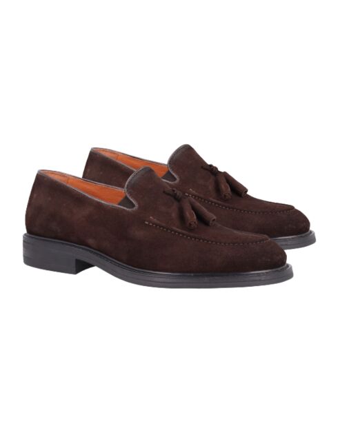 Mocassins Curiel en daim marron