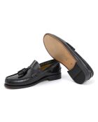 Monks Penira en cuir noir