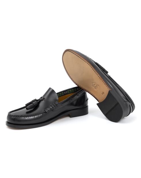 Monks Penira en cuir noir