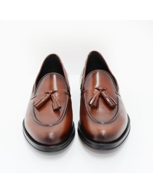 Mocassins Vizmo en cuir marron