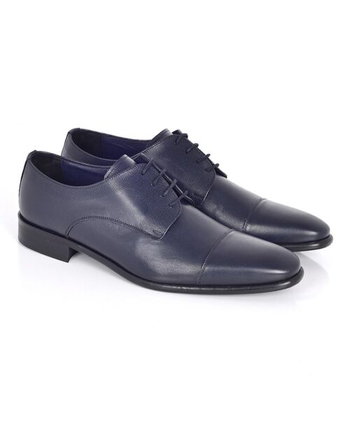 Derbies Parel en cuir bleu marine