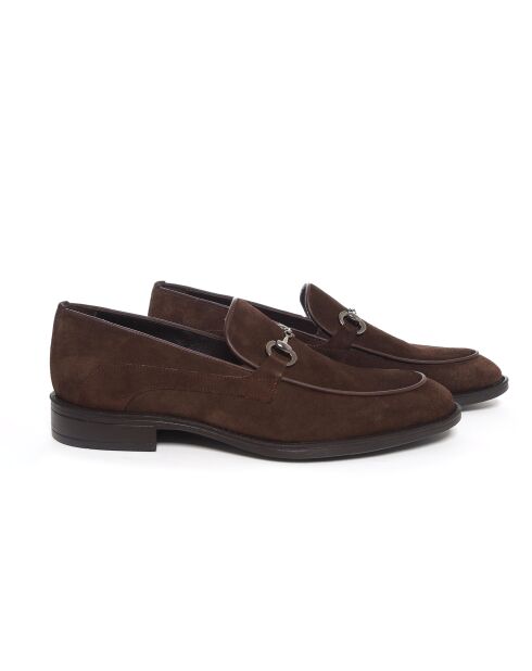 Mocassins Solira en cuir marron
