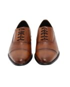 Brazalete Oxford de piel marrón