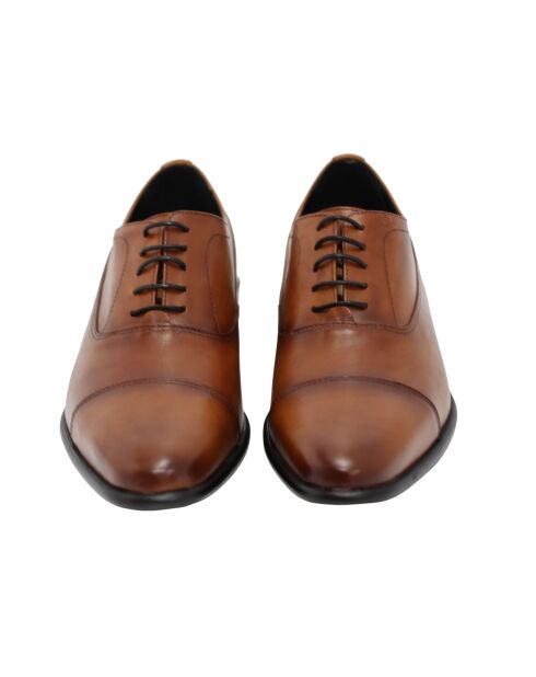 Brazalete Oxford de piel marrón