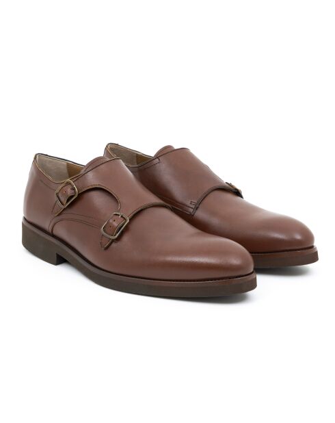 Monks Fankmen en cuir marron