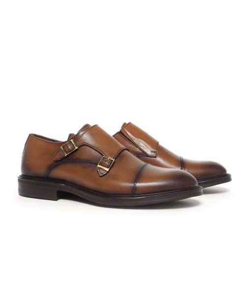 Monks Osvan en cuir marron