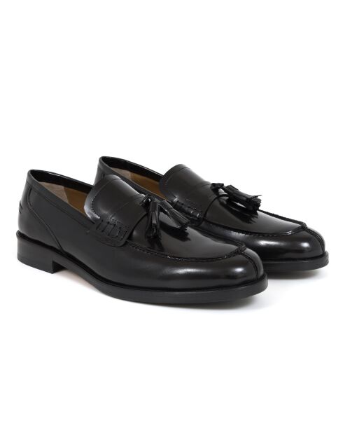 Mocassins Vicoven en cuir noirs