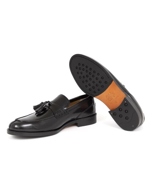 Mocassins Vicoven en cuir noirs