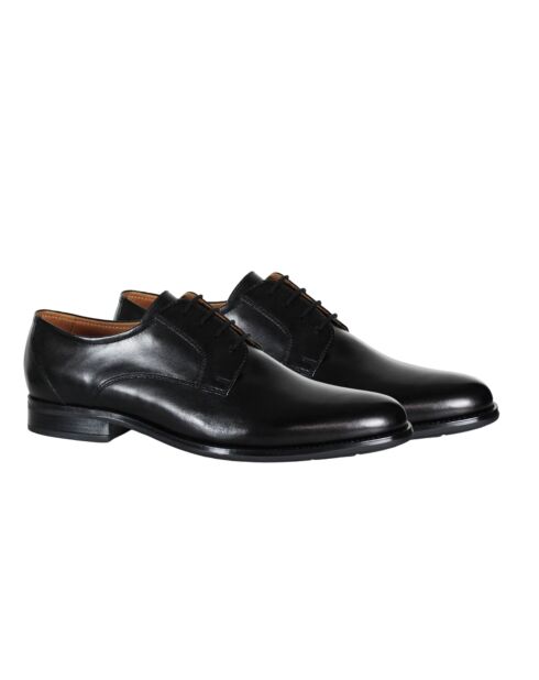 Violano-Derbys aus schwarzem Leder