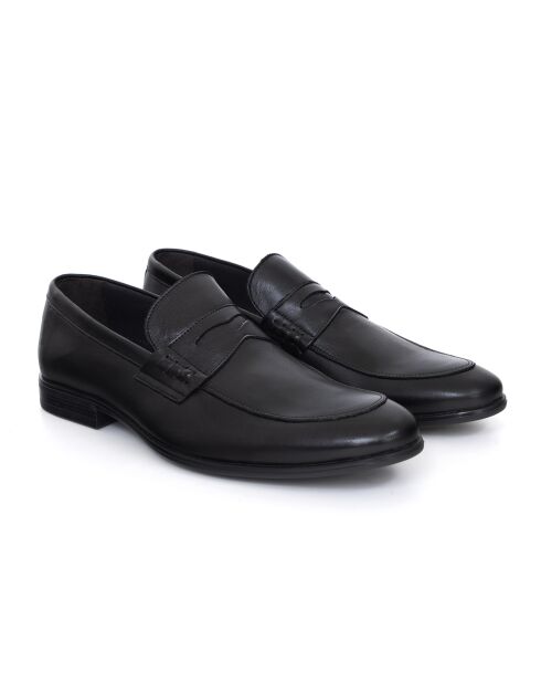 Mocassins Nirela en cuir noirs